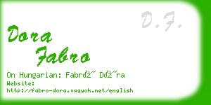 dora fabro business card